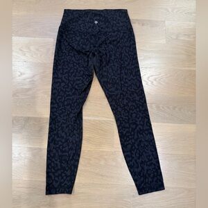 lululemon athletica black leopard print leggings